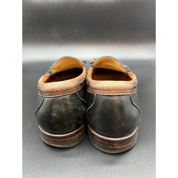 VTG Allen Edmonds Men Black Brown Leather Woodstock Loafers Sz 11 E Quiet Luxury main image 4